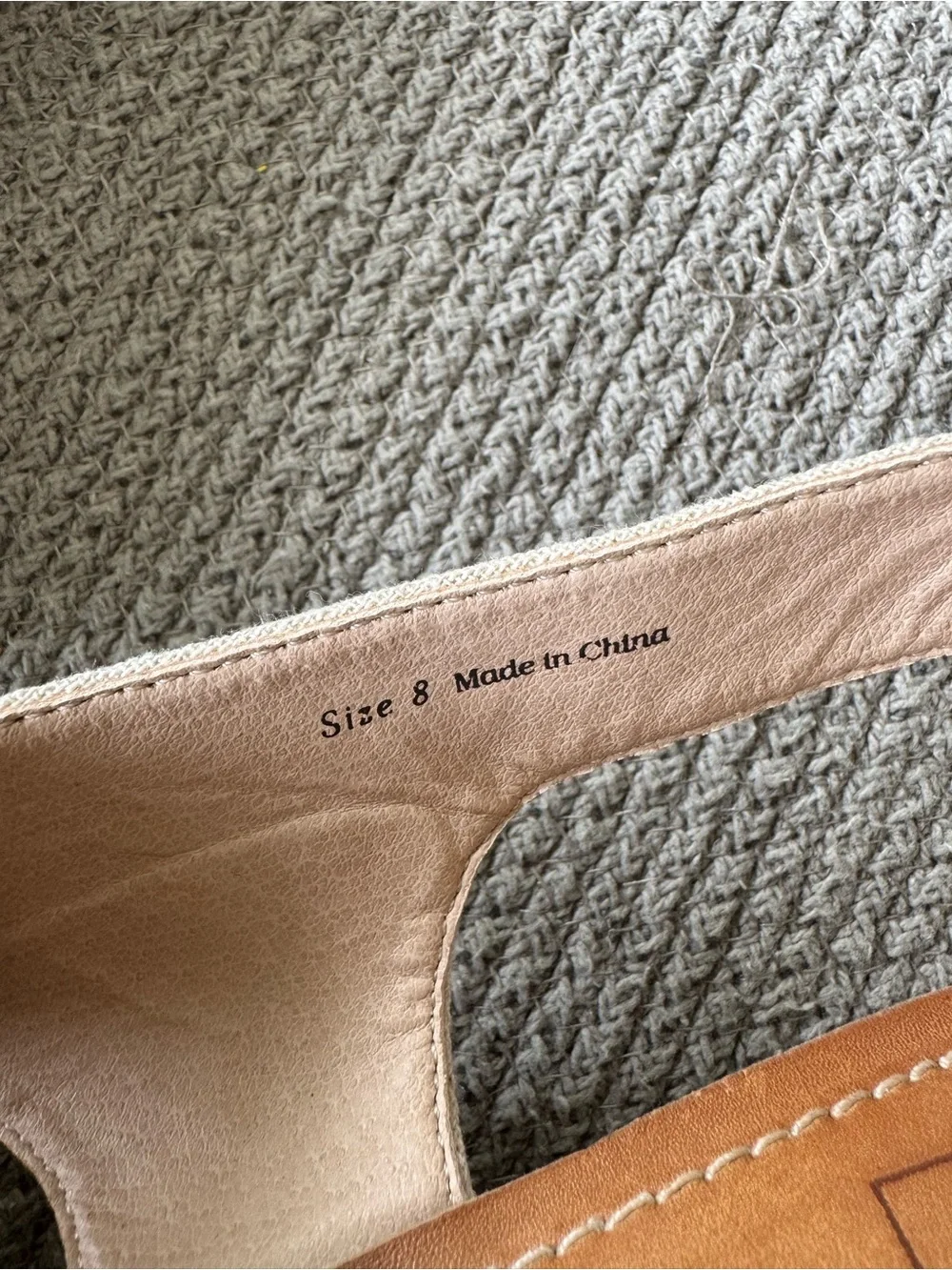 DV by Dolce Vita Natural Linen Crossover Slingback Wedge Sandals Sz 8